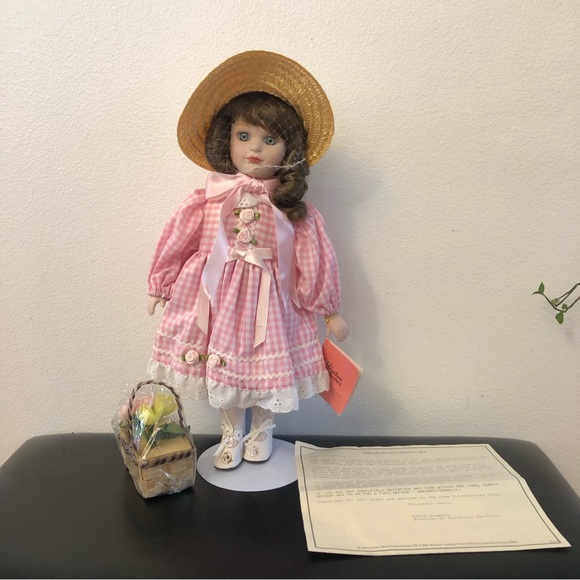 Handmade Vintage collectible Porcelain Doll with Stand - Picture 1 of 13